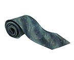 Dark Green Printed Silk Tie