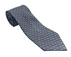 Black/White Printed Silk Tie