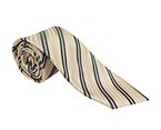 Beige/Dark Brown Twill Silk Tie