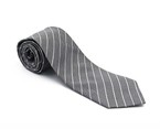 Grey Twill Silk Tie