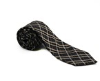 Dark Brown Check Silk Tie