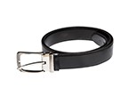 35mm width Silver Buckle with Black Belt (44 inch)