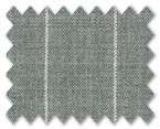 V.B. Super 120's Wool Light Grey with White Stripe