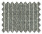 V.B. Super 120's Wool Light Grey with White Stripe