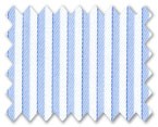 Zegna Timeless 100% Cotton White with Blue Stripe