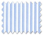 Zegna Timeless 100% Cotton White with Blue Stripe
