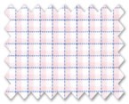 Zegna Timeless 100% Cotton Pink/White with Blue Check