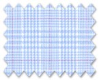 Zegna Timeless 100% Cotton Blue with White/Purple Check