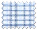 Zegna 100% Cotton White with Blue Check