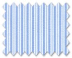 Zegna 100% Cotton White with Blue Stripe