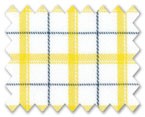 Wrinkle Free Cotton Yellow/Navy Blue Check