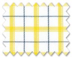 Wrinkle Free Cotton Yellow/Navy Blue Check