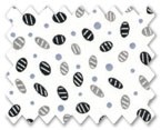Superfine Pure Cotton Cream w/Black/Grey/Light Blue Printed