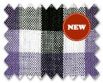 Linen White/Black/Purple Check