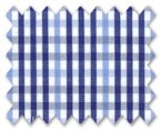 100% Cotton Light Blue/Dark Blue Check