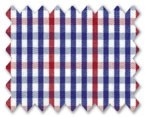 100% Cotton Dark Blue/Red Check