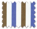 100% Cotton Blue/Brown Stripe